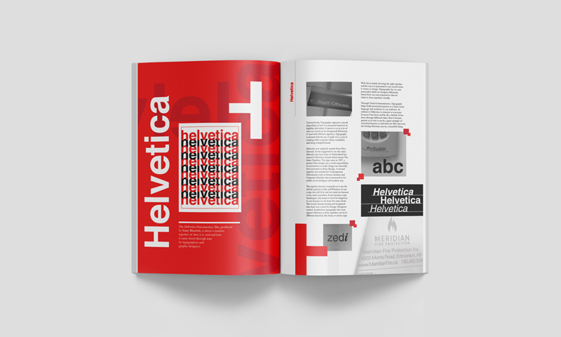 Helvetica Magazine Spread